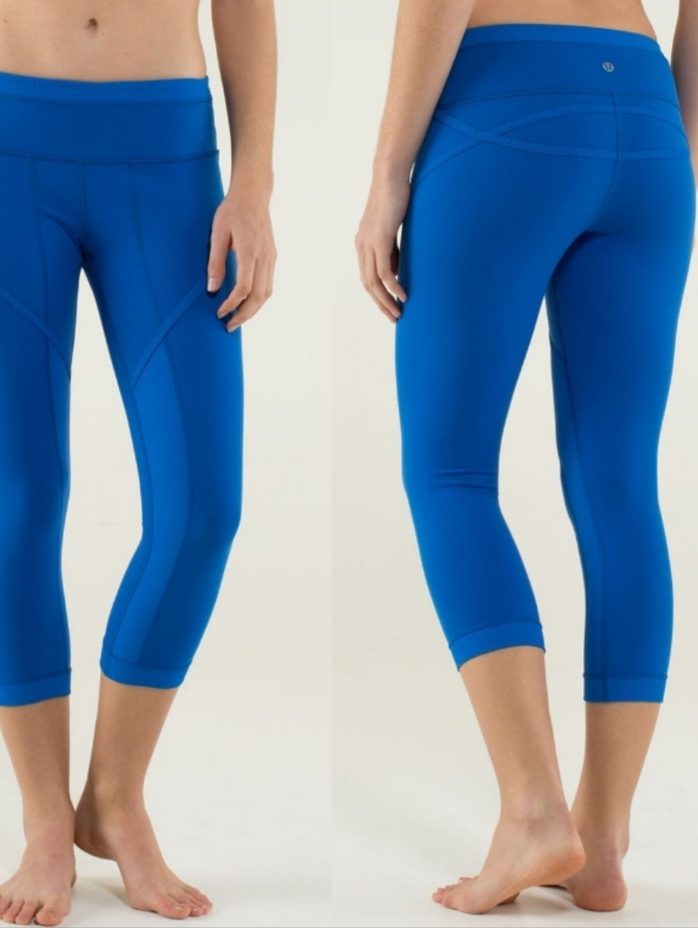 Lululemon Roll Out Crop legging- Baroque Blue- cropped workout pant- yoga- run